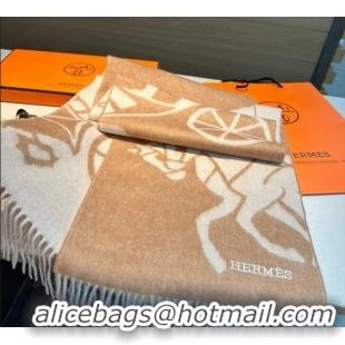 Best Price Hermes Wool Long Scarf 30x180cm HS091022 Beige 2025