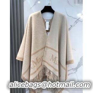 Good Product MaxMara Wool Cape with Fringes BR091028 Beige 2025
