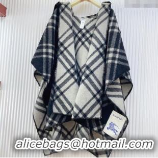 Top Design Burberry Wool Reversible Cape BR091025 Black 2025