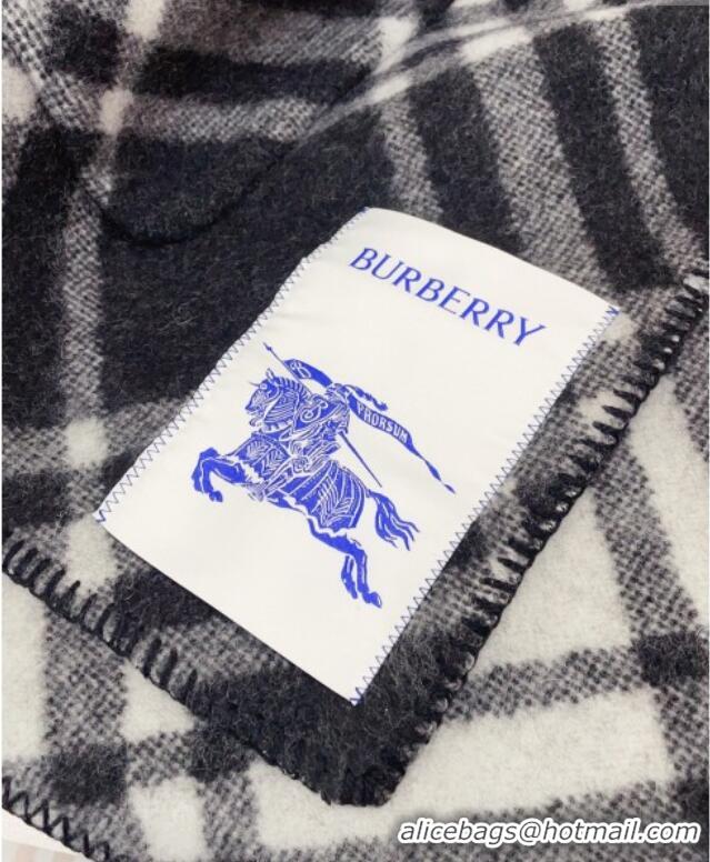 Top Design Burberry Wool Reversible Cape BR091025 Black 2025