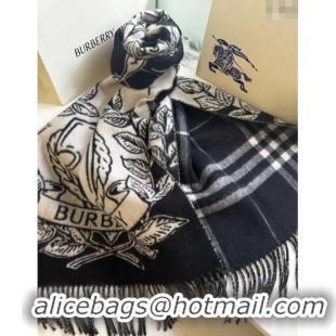 Best Product Burberry Knight Cashmere Long Scarf 50x210cm BR091026 Black 2025