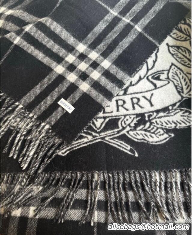 Best Product Burberry Knight Cashmere Long Scarf 50x210cm BR091026 Black 2025
