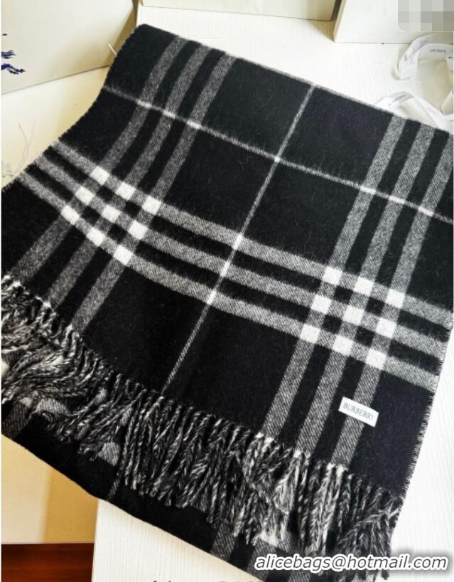 Best Product Burberry Knight Cashmere Long Scarf 50x210cm BR091026 Black 2025