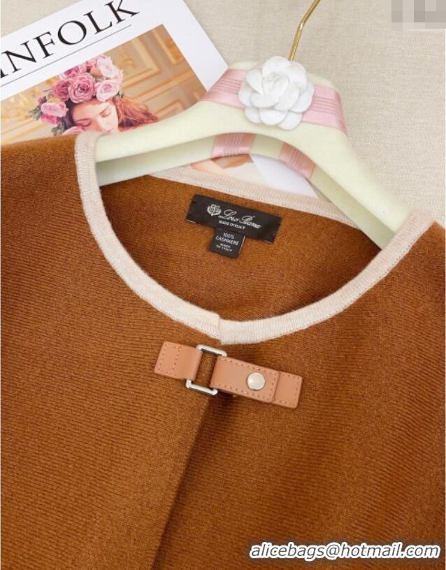 Top Grade Loro Piana Cashmere Cape LP091031 Brown 2025