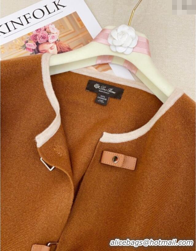 Top Grade Loro Piana Cashmere Cape LP091031 Brown 2025