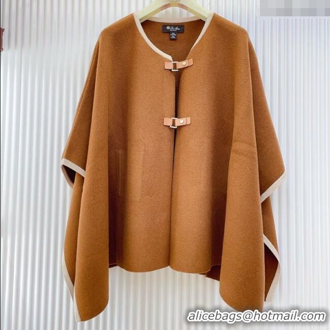 Top Grade Loro Piana Cashmere Cape LP091031 Brown 2025