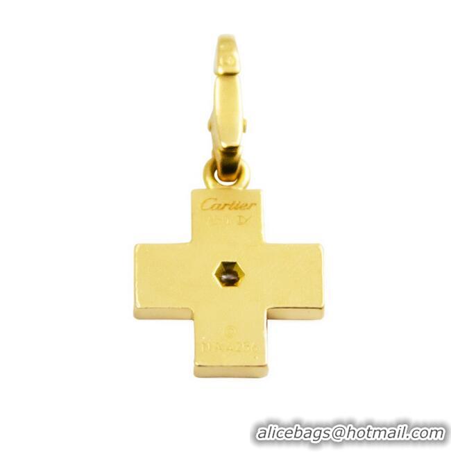 Well Crafted Cartier 18CT Diamond Set Cross Charm Pendant C84123 Yellow Gold