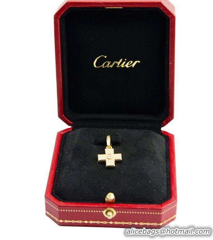 Well Crafted Cartier 18CT Diamond Set Cross Charm Pendant C84123 Yellow Gold