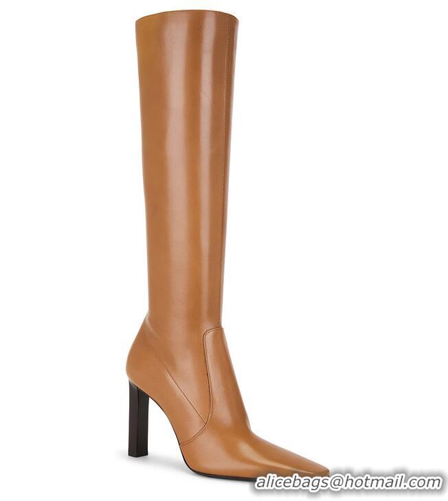 ​Grade Design Saint Laurent Francoise Boot In Dark Macadamia Y7988 Brown