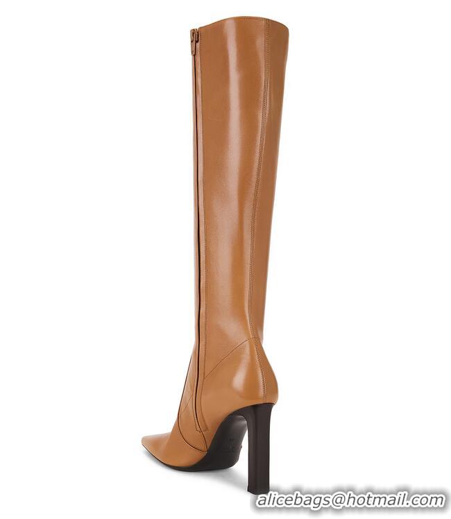 ​Grade Design Saint Laurent Francoise Boot In Dark Macadamia Y7988 Brown