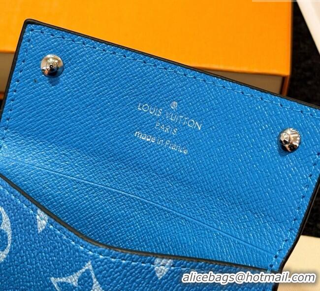 Promotional Louis Vuitton LV Card Holder with Neck Strap M83154 Blue 2025