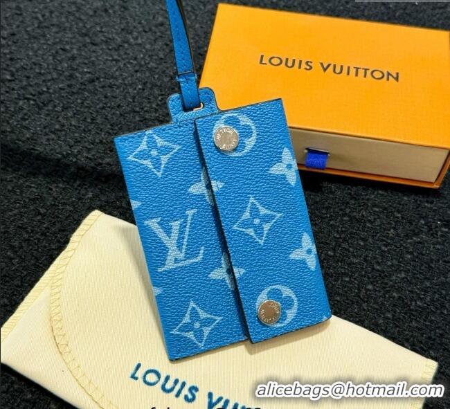 Promotional Louis Vuitton LV Card Holder with Neck Strap M83154 Blue 2025