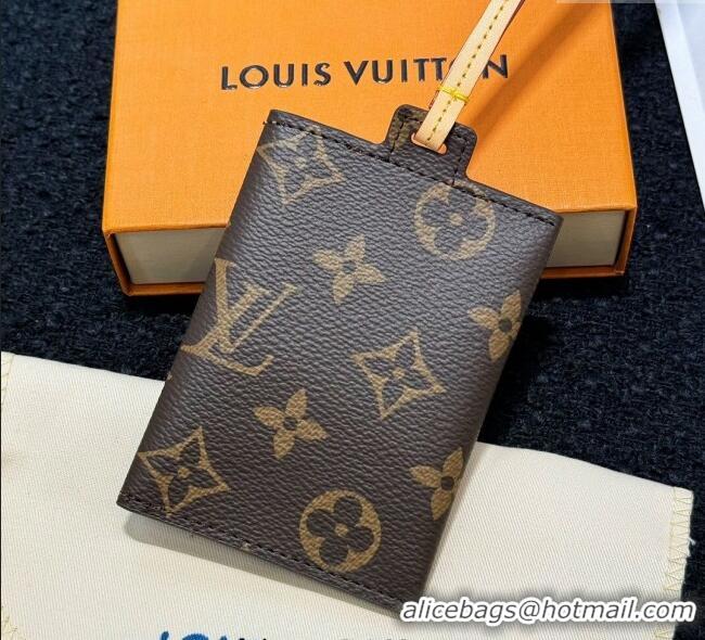 Luxury Cheap Louis Vuitton LV Card Holder with Neck Strap M83154 Brown 2025