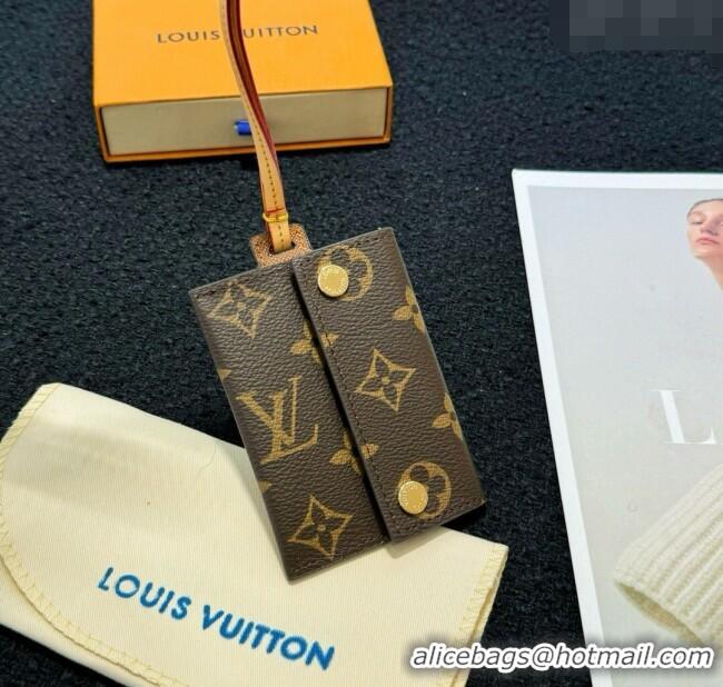 Luxury Cheap Louis Vuitton LV Card Holder with Neck Strap M83154 Brown 2025