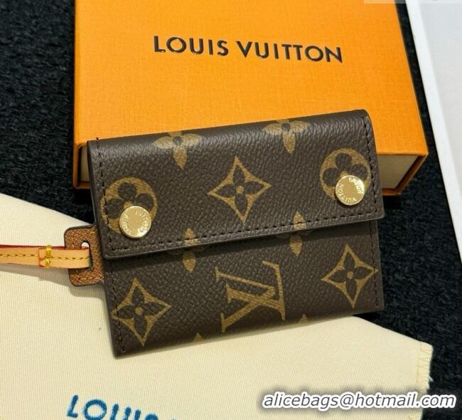 Luxury Cheap Louis Vuitton LV Card Holder with Neck Strap M83154 Brown 2025