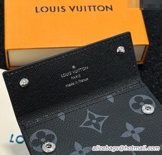 Discount Louis Vuitton LV Card Holder with Neck Strap M83154 Black Monogram 2025
