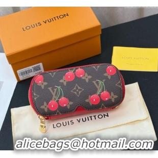 Top Design Louis Vuitton LV x TM Cerise Cherry Sunglasses Pouch GI1332 Brown/Red 2025
