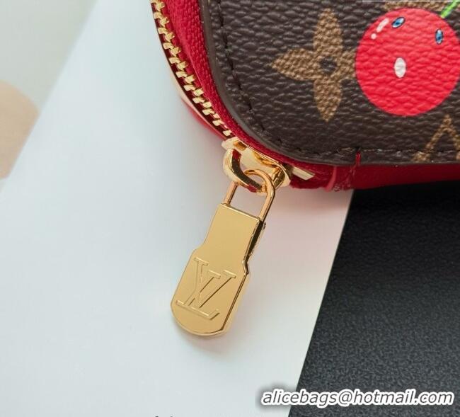 Top Design Louis Vuitton LV x TM Cerise Cherry Sunglasses Pouch GI1332 Brown/Red 2025