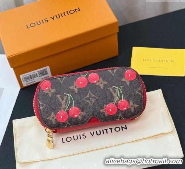 Top Design Louis Vuitton LV x TM Cerise Cherry Sunglasses Pouch GI1332 Brown/Red 2025