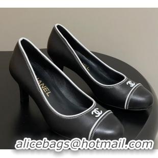 Most Popular Chanel Vintage Lambskin Leather Pumps 6.5cm Black 2025 CH090116