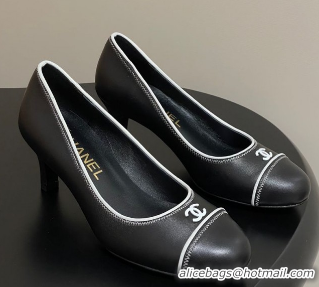Most Popular Chanel Vintage Lambskin Leather Pumps 6.5cm Black 2025 CH090116