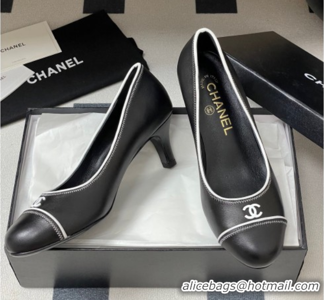 Most Popular Chanel Vintage Lambskin Leather Pumps 6.5cm Black 2025 CH090116