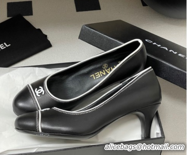 Most Popular Chanel Vintage Lambskin Leather Pumps 6.5cm Black 2025 CH090116