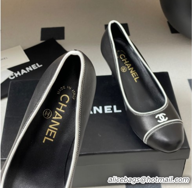 Most Popular Chanel Vintage Lambskin Leather Pumps 6.5cm Black 2025 CH090116