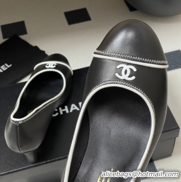 Most Popular Chanel Vintage Lambskin Leather Pumps 6.5cm Black 2025 CH090116