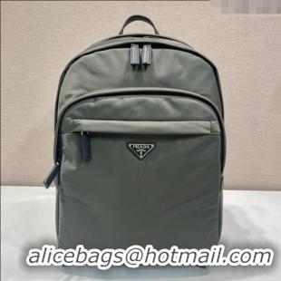 Best Price Prada Re-Nylon and Saffiano Leather Backpack 2VZ048 Forest Green 2025