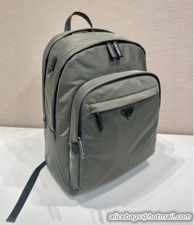 Best Price Prada Re-Nylon and Saffiano Leather Backpack 2VZ048 Forest Green 2025