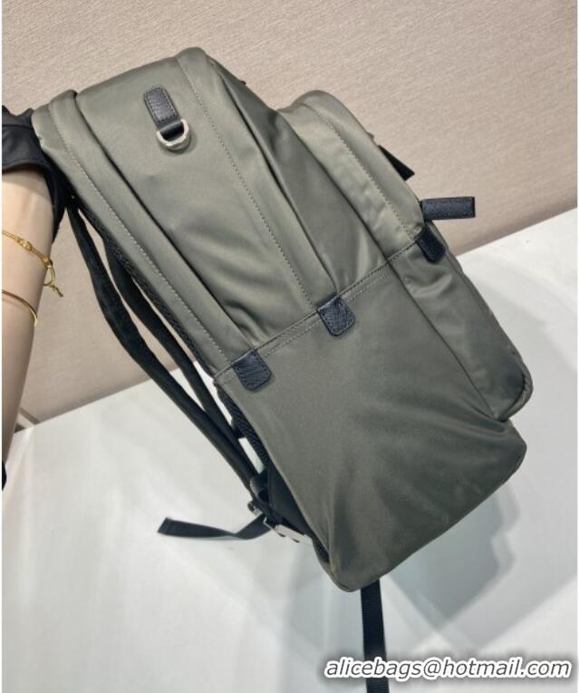 Best Price Prada Re-Nylon and Saffiano Leather Backpack 2VZ048 Forest Green 2025