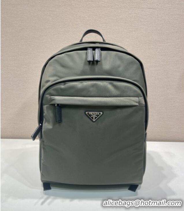Best Price Prada Re-Nylon and Saffiano Leather Backpack 2VZ048 Forest Green 2025