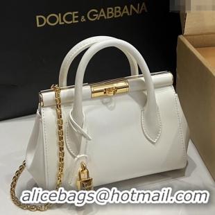 Inexpensive Dolce&Gabbana Marlene Day Mini Handbag in Palmated Calfskin D1706 White 2025