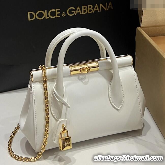 Inexpensive Dolce&Gabbana Marlene Day Mini Handbag in Palmated Calfskin D1706 White 2025