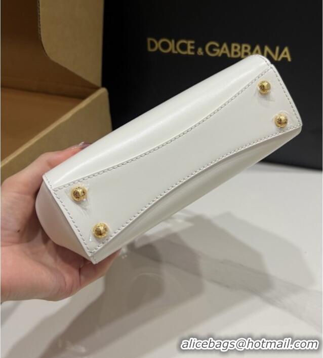 Inexpensive Dolce&Gabbana Marlene Day Mini Handbag in Palmated Calfskin D1706 White 2025