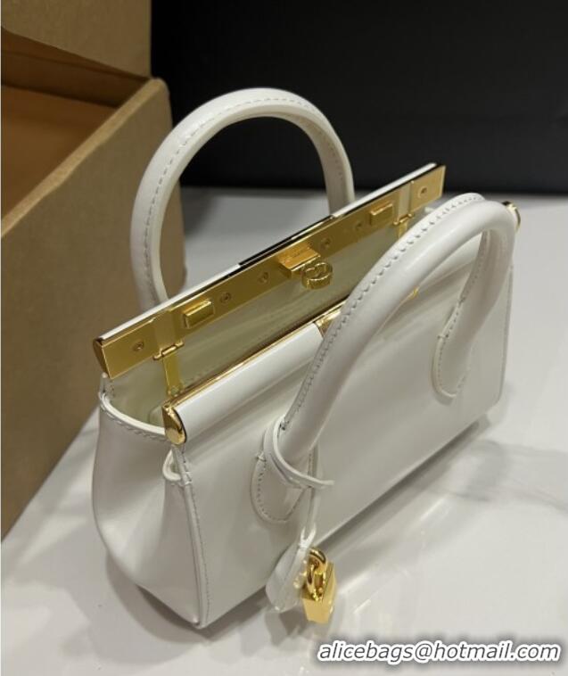 Inexpensive Dolce&Gabbana Marlene Day Mini Handbag in Palmated Calfskin D1706 White 2025
