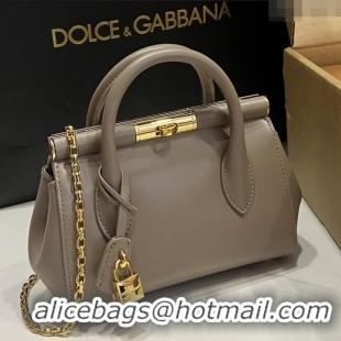 Well Crafted Dolce&Gabbana Marlene Day Mini Handbag in Palmated Calfskin D1706 Grey 2025