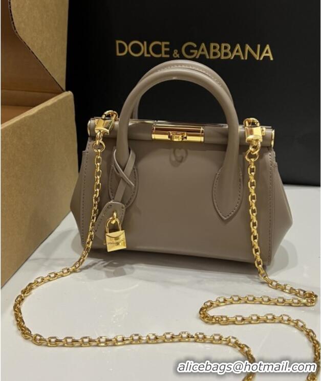 Well Crafted Dolce&Gabbana Marlene Day Mini Handbag in Palmated Calfskin D1706 Grey 2025