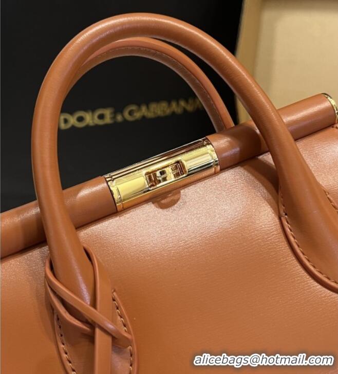 Top Design Dolce&Gabbana Marlene Day Mini Handbag in Palmated Calfskin D1706 Brown 2025