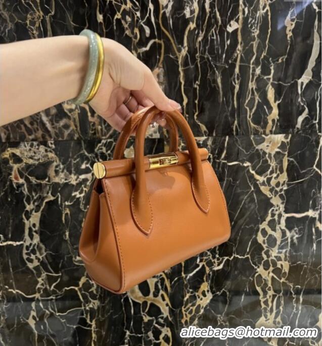 Top Design Dolce&Gabbana Marlene Day Mini Handbag in Palmated Calfskin D1706 Brown 2025
