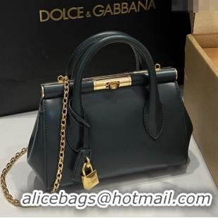 New Design Dolce&Gabbana Marlene Day Mini Handbag in Palmated Calfskin D1706 Dark Green 2025