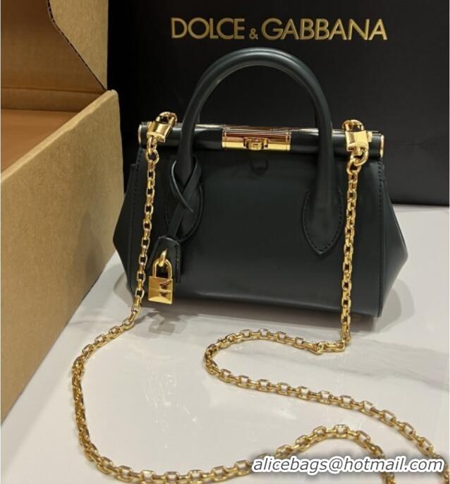 New Design Dolce&Gabbana Marlene Day Mini Handbag in Palmated Calfskin D1706 Dark Green 2025