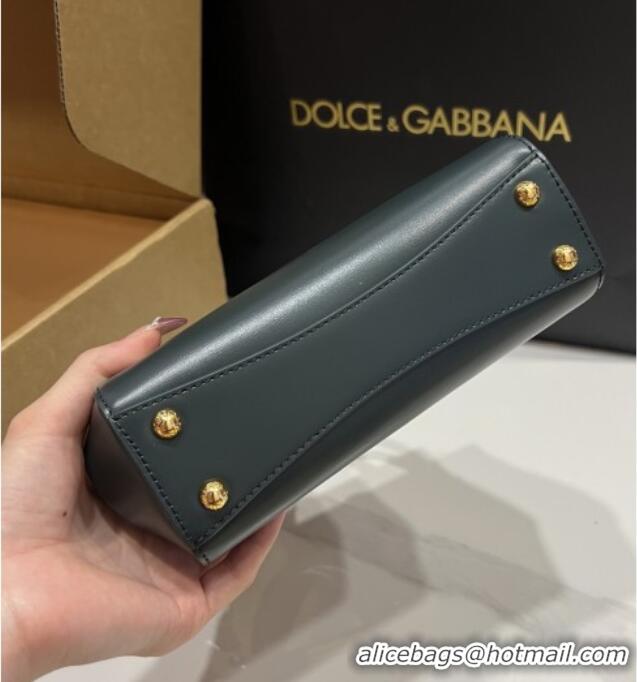 New Design Dolce&Gabbana Marlene Day Mini Handbag in Palmated Calfskin D1706 Dark Green 2025