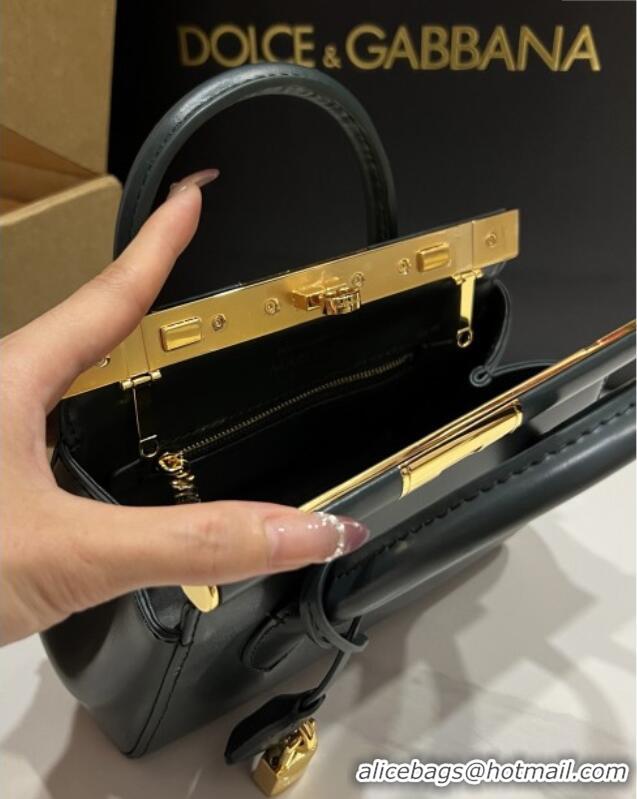 New Design Dolce&Gabbana Marlene Day Mini Handbag in Palmated Calfskin D1706 Dark Green 2025