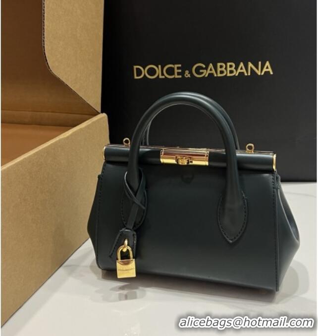 New Design Dolce&Gabbana Marlene Day Mini Handbag in Palmated Calfskin D1706 Dark Green 2025