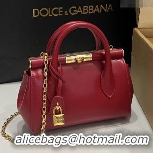 Grade Discount Dolce&Gabbana Marlene Day Mini Handbag in Palmated Calfskin D1706 Red 2025