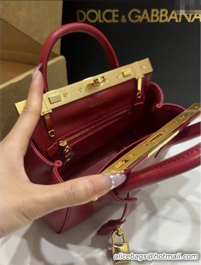 Grade Discount Dolce&Gabbana Marlene Day Mini Handbag in Palmated Calfskin D1706 Red 2025