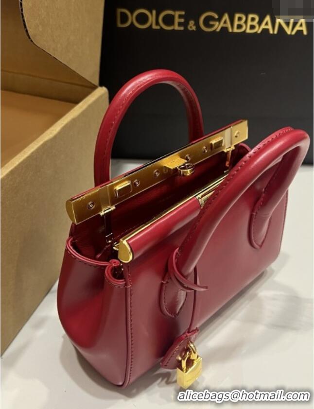 Grade Discount Dolce&Gabbana Marlene Day Mini Handbag in Palmated Calfskin D1706 Red 2025