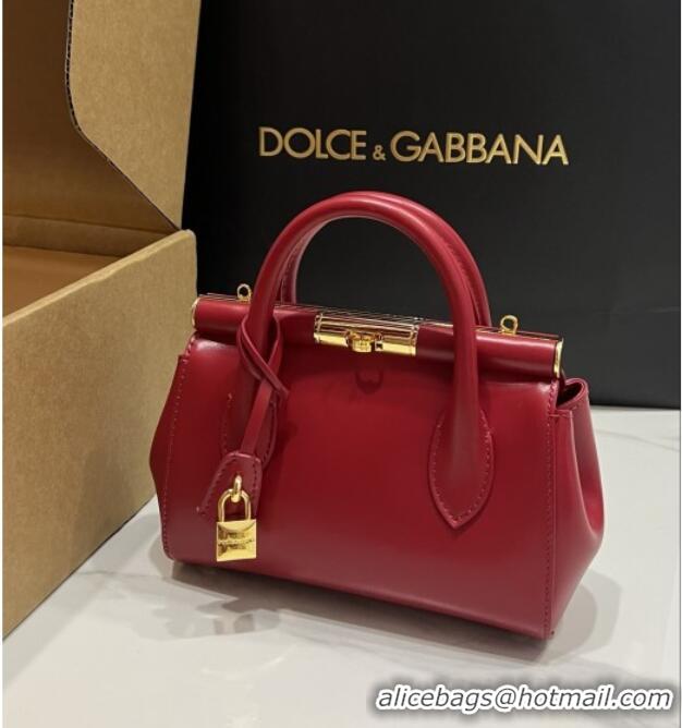 Grade Discount Dolce&Gabbana Marlene Day Mini Handbag in Palmated Calfskin D1706 Red 2025